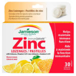 Jamieson Zinc Lozenges w Echinacea Vit C+D Honey Lemon - 30ct